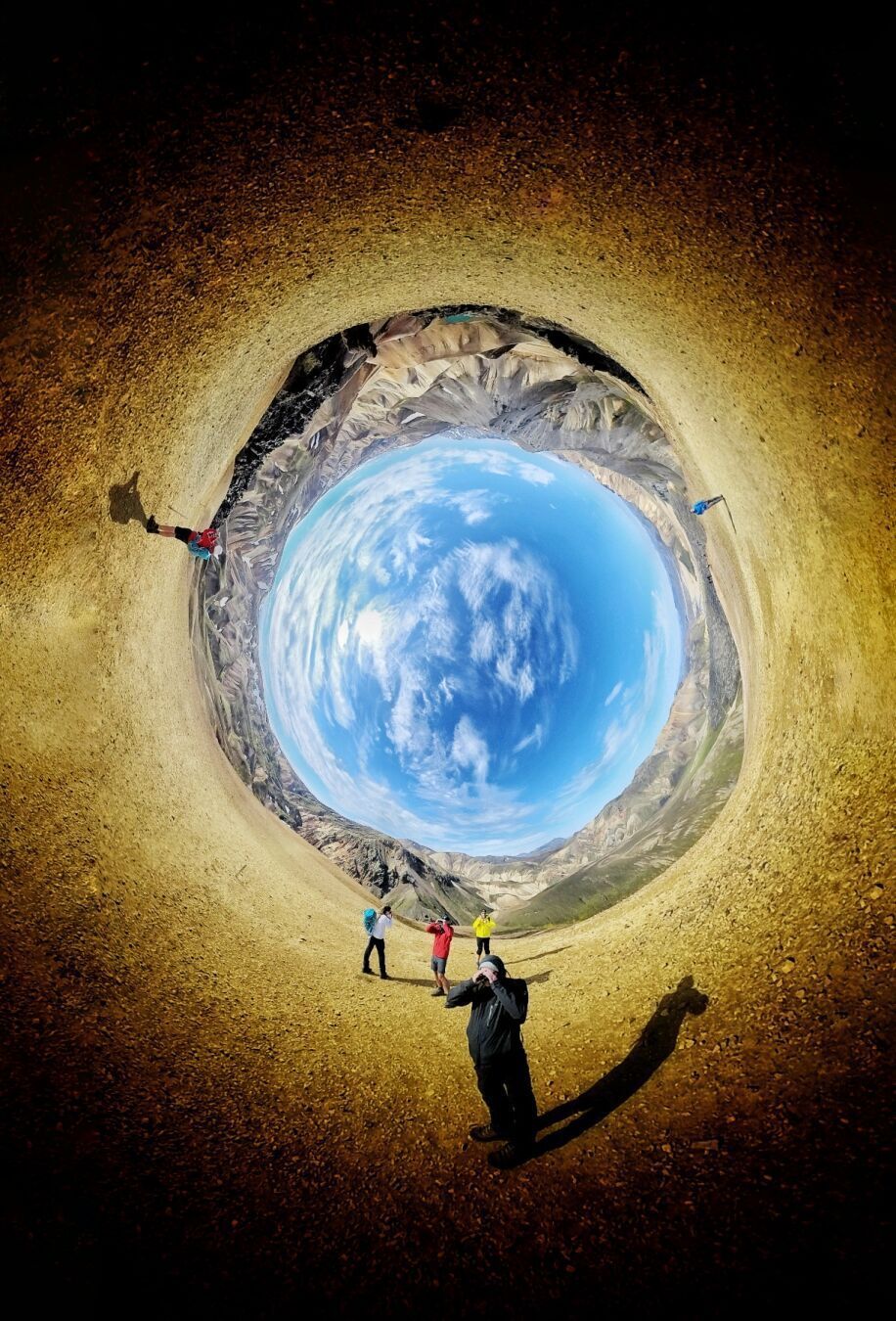 We are the one eye that sends light and is seeing it's selves 😉