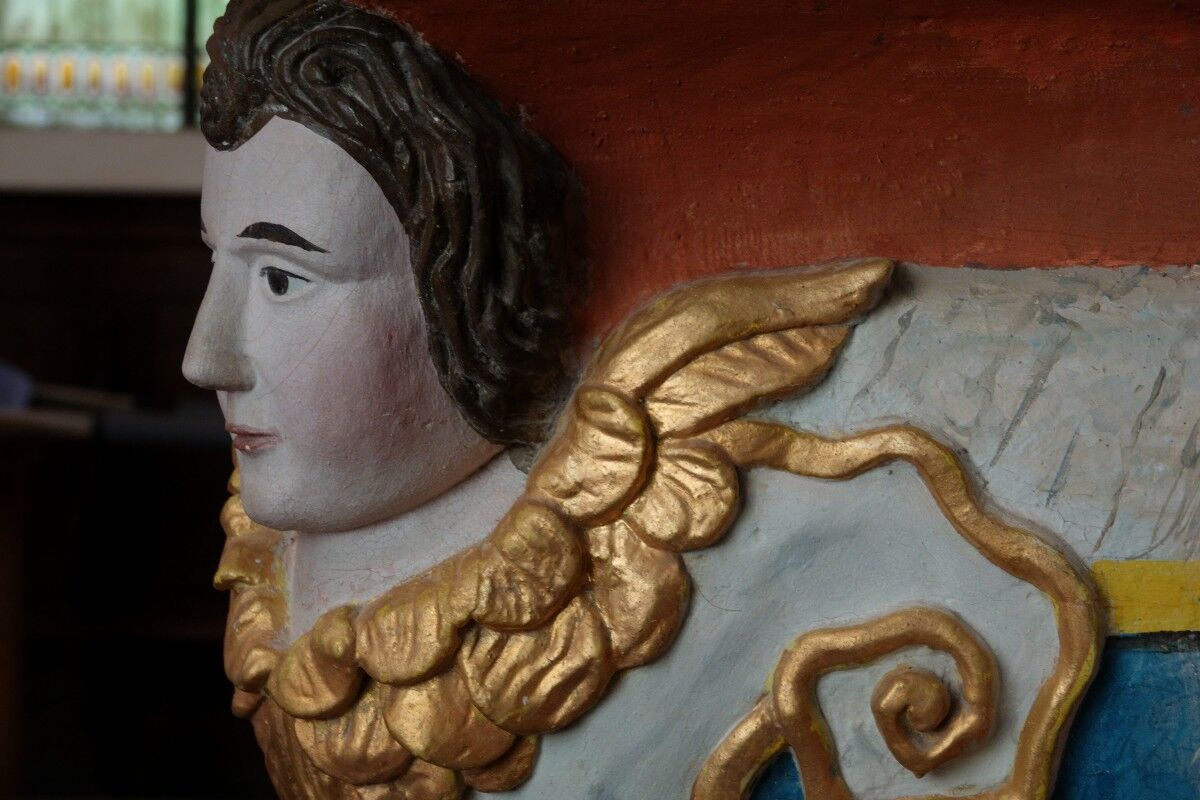 Head of a baroque angel