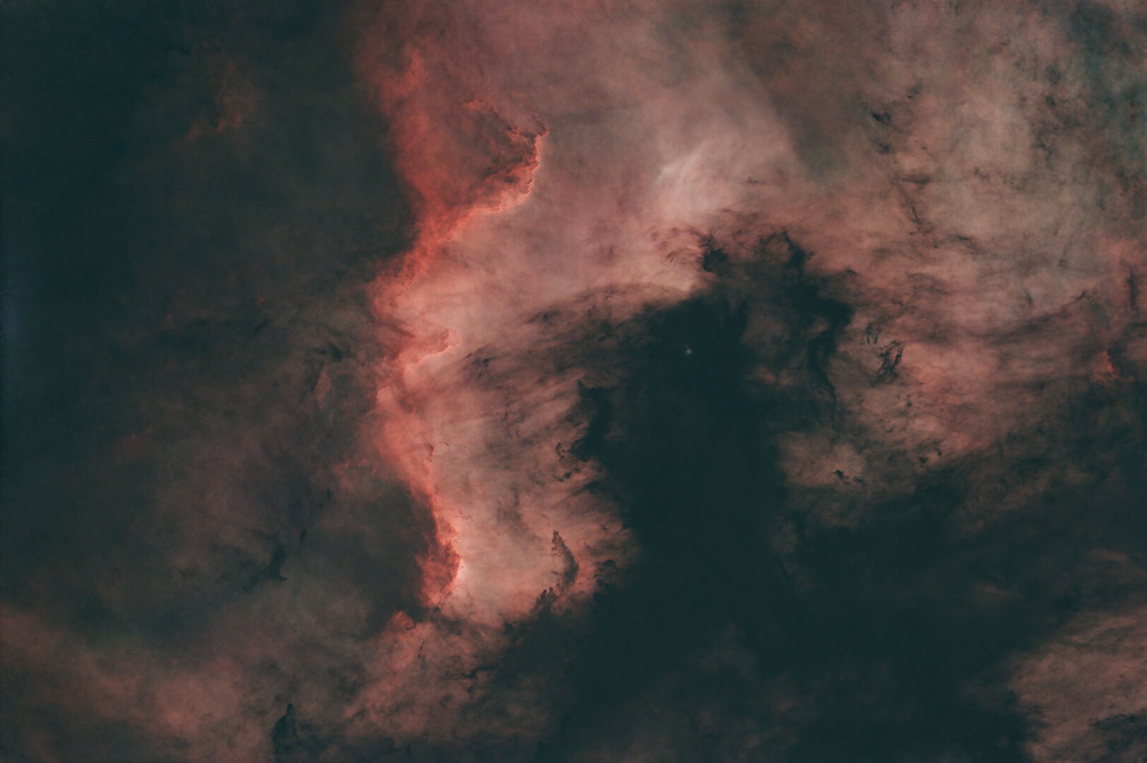 The same image as before, but with the stars removed to give a better idea about the nebula shape.