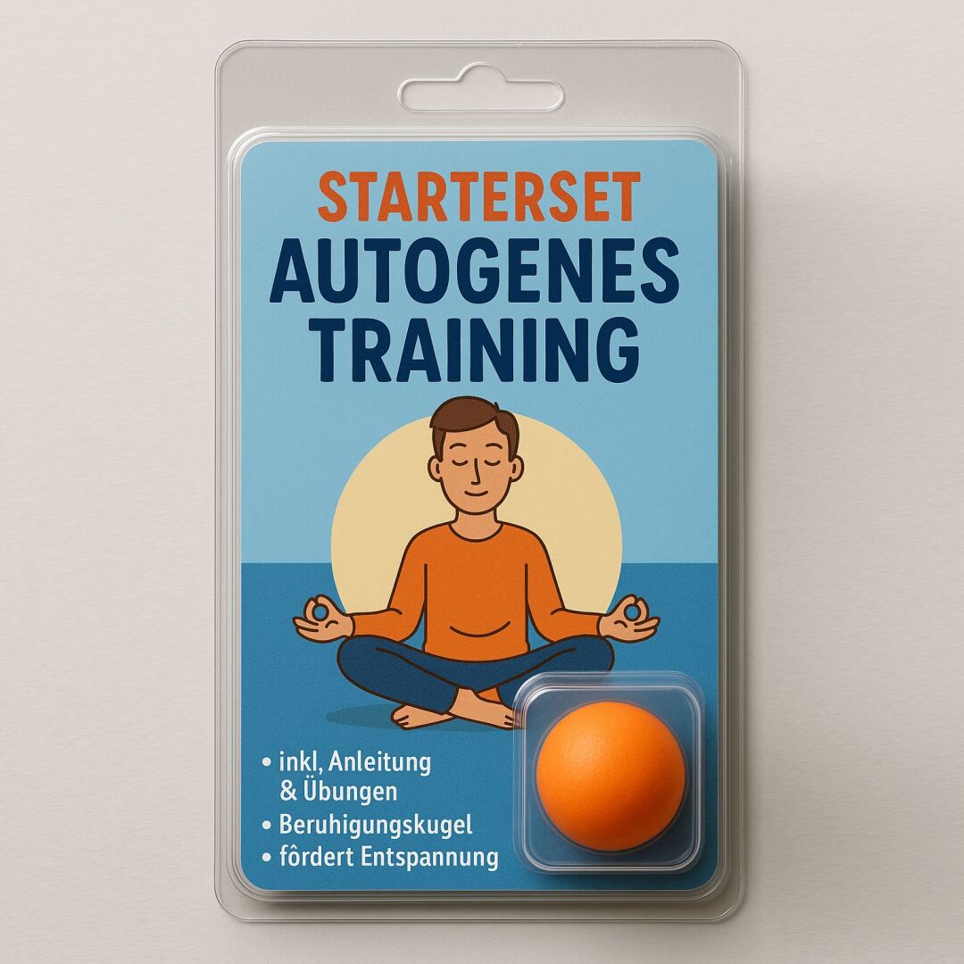Eine Blister-Verpackung mit der Aufschrift "Starterpack Autogenes Training".